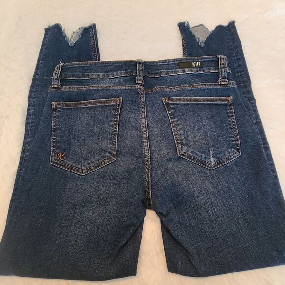 Mia Toothpick Skinny Kut from The Cloth Sz 4 Women's Jeans Destroyed Hem - Picture 3 of 5